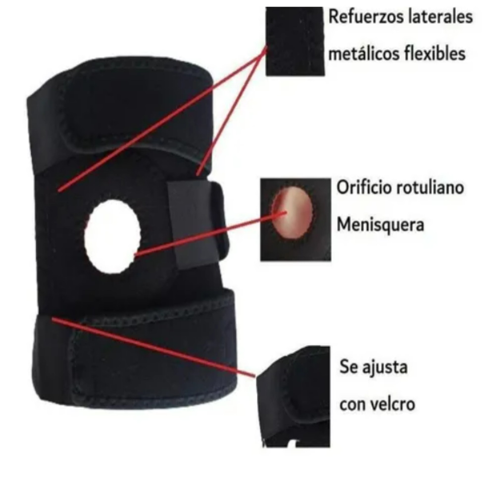 Rodillera Abierta Negra - Imagen 2